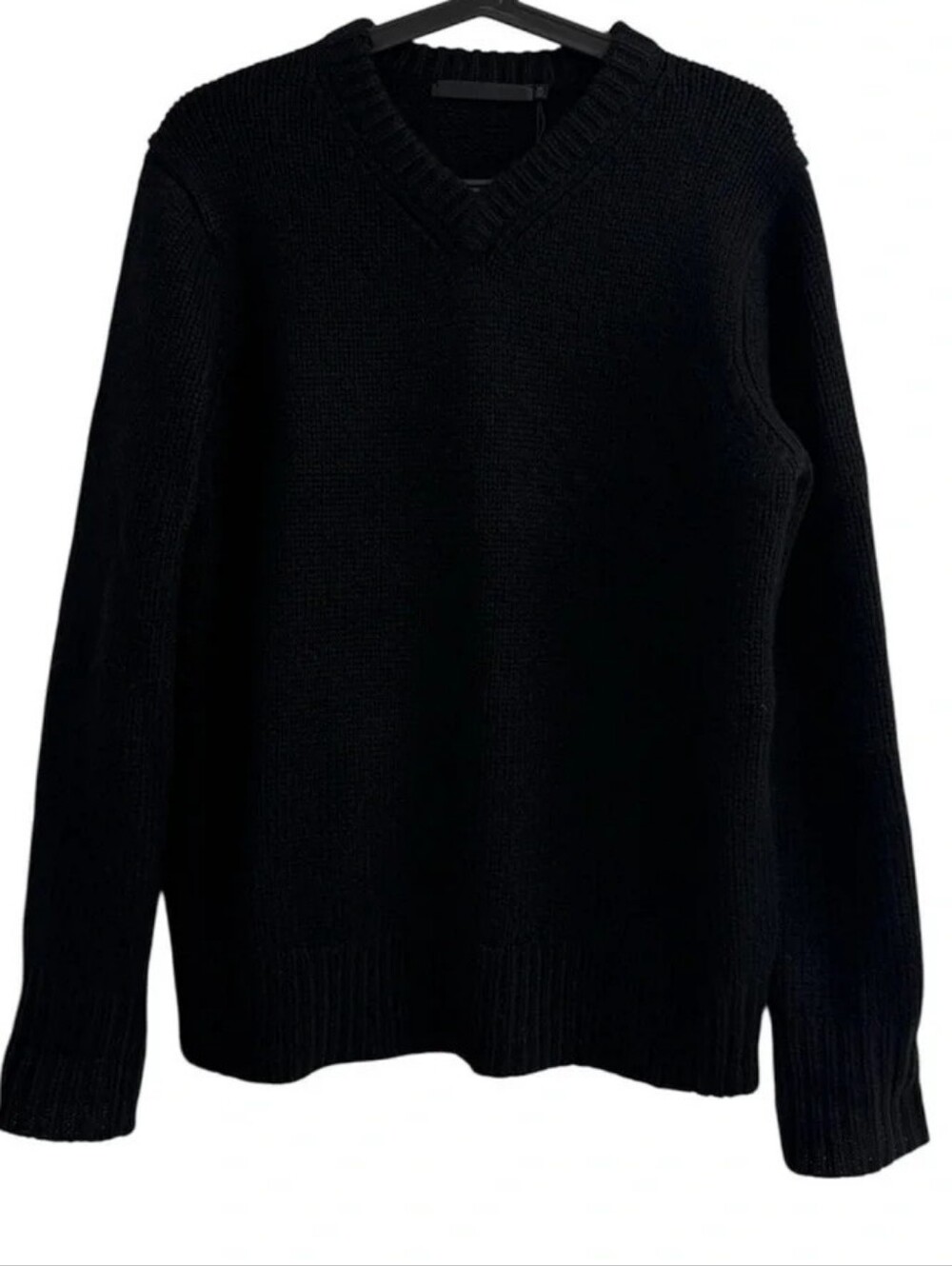 NWT Jenni Kayne Cashmere Kate V-Neck Black XS/Small Oversized - Picture 3 of 11